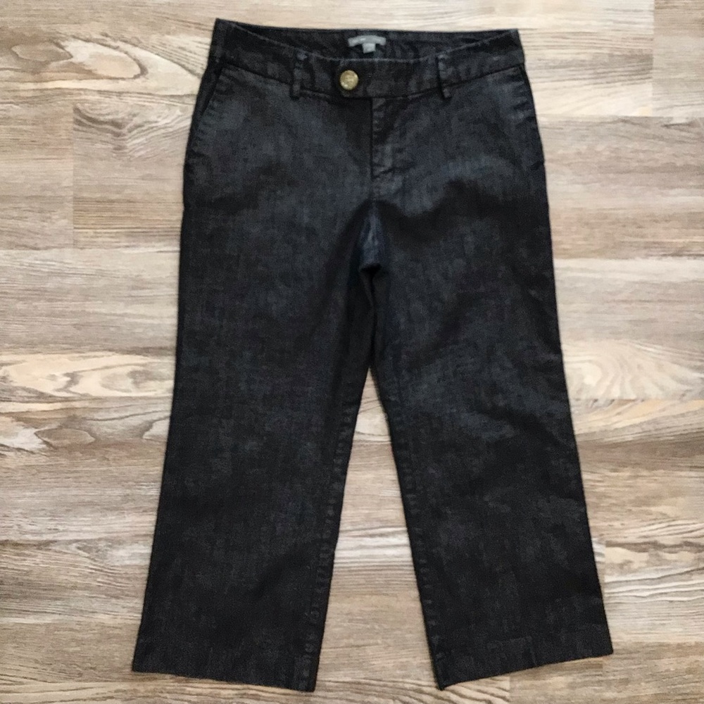 Gap Factory Stretch Charcoal Mid Rise Crop Pants 8